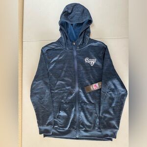 Ultra Game x NFL Los Angeles Rams Full Zip Hooded Sweater Jacket